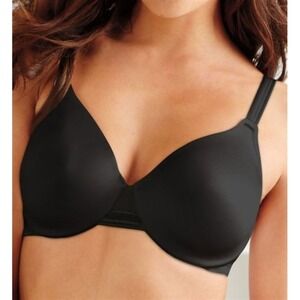 NWOT Bali 38D 1 Smooth U Smoothing & Concealing Underwire Bra 3W11 Black 127397